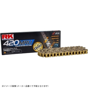 在庫あり RK アールケー チェーン GV420MRU 100L ED.GOLD(電着ゴールド)