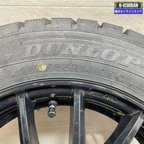 ハスラー 等 シュナイダー 4.5-14+45 4H100 ダンロップ WM01 165/65R14 14インチ スタッドレス 4本セット 009kの画像7