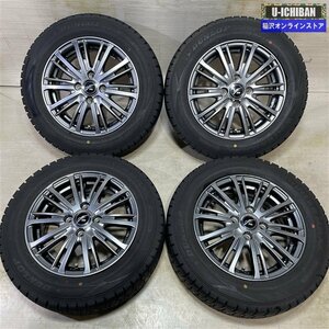 ｂB デミオ パッソ 等 FANG 5.5-14+48 4H100 ダンロップ WM02 175/65R14 14インチ スタッドレス 4本セット 009