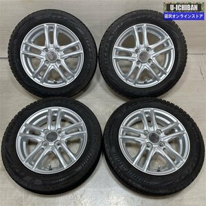 軽 軽自動車 等 BSホイール LINZ 4.5-14+45 4H100 2021年製 ブリヂストン VRX2 155/65R14 14インチ スタッドレス 4本セット 009