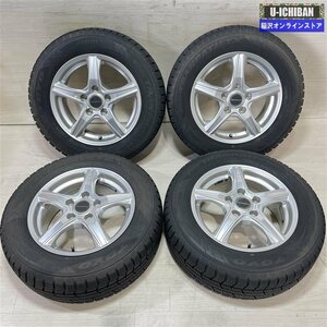 セレナ ルミオン 等 BALMINUM 6-15+45 5H114.3 2021年製 溝あり トーヨー トランパスTX 195/65R15 15インチ スタッドレス 4本セット 009k