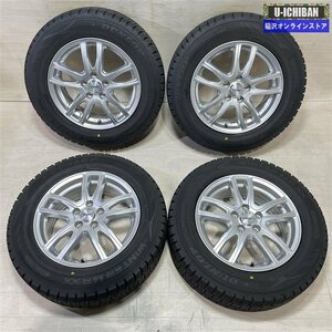 プリウス カローラスポーツ 等 WAZNER 6-15+43 5H100 2021年製 ダンロップ WM02 195/65R15 15インチ スタッドレス 4本セット 009k