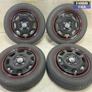 溝有 ディトナ Kei 5-14+45 4H100 2022年製 ダンロップ ルマンV 165/60R14 14インチ エブリイ ※軽自動車 155/65R14 タント ムーヴ 002R