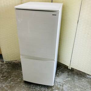送料無料!!SHARP シャープ 137L ノンフロン冷凍冷蔵庫 SJ-D14D-W 動作品 2018年製/031-18