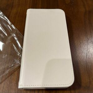 iPhone14pro ケース iPhoneケース 手帳型 オフホワイト 単色 スマホケース カバー レザーケース カード収納