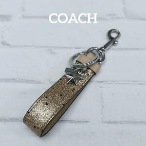 [ anonymity delivery ]COACH Coach key ring key holder Gold star 