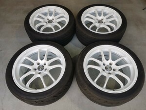 ENKEI エンケイ PF01EVO 18インチ 5H 114.3 9J +45 DUNLOP ダンロップ DIREZZA ZII★ 245/40R18 インプレッサ WRX STI