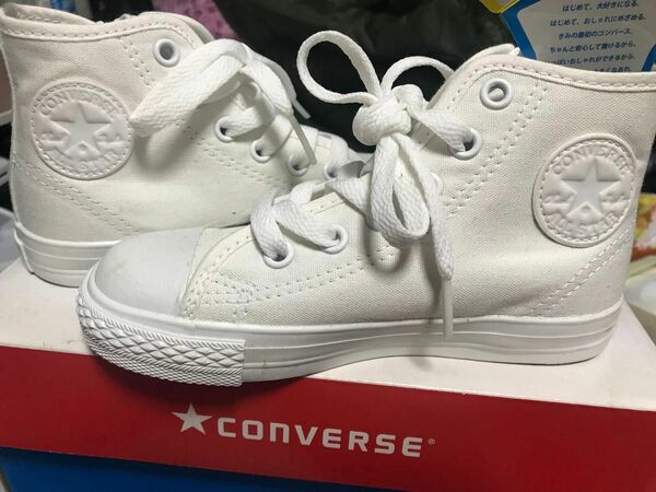 CHILD ALL STAR N WHITE Z HI WHITE PLUS 18cm オールホワイト converse 