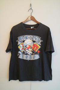 BON JOVI 1989 We're Back KICKIN' ASS T Shirt ボンジョヴィ/バンドTシャツ/ブラック/XL