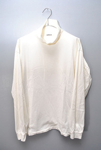 AURALEE LUSTER PLAITING HI NECK L/S TEE オーラリー/ハイネック/Tシャツ/長袖/ホワイト/4