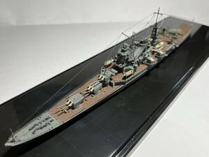 FUJIMI フジミ 1/700 日本海軍 重巡洋艦 最上(もがみ)組立塗装済完成品 空中線付加工品 艦載機付き コレクションケース固定 箱無 現状品