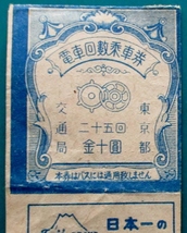 東京都交通局・電車回数乗車券(25回、10円)