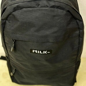 MILKFED. ミルクフェド ナイロン バックパック リュック デイパック ビジネスバッグ 鞄 かばん ブラック アウトドア 登山 キャンプ 男女の画像2