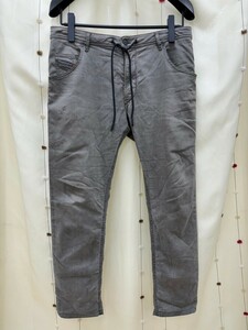 良品【W34】DIESEL ディーゼル JOGG KROOLEY CB-NE 0684T 製品染め ダメージ加工 スリム スウェット ジョグジーンズ ジョグデニムパンツ