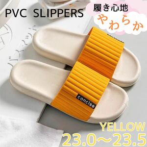  slippers sandals shower sandals veranda stylish soft slip prevention yellow 23.0~23.5