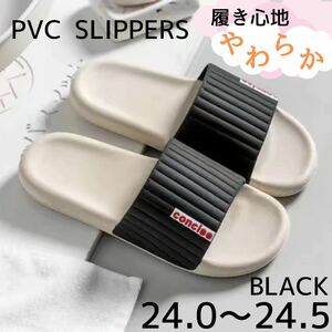  slippers sandals shower sandals veranda stylish soft slip prevention black 24.0~24.5