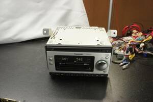 動作OK CQ-MC3001D パナソニック 三菱用純正変換ハーネス付 オーディオ 2DIN AUX MD CD AM FM ヘッドユニット Panasonic @4994s