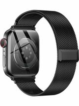 アップルウォッチバンド Apple Watch バンド コンパチブル 49mm 45mm 44mm 42mm ステンレス ベルト 長さ調節 男女兼用 マグネット 留め金_画像1