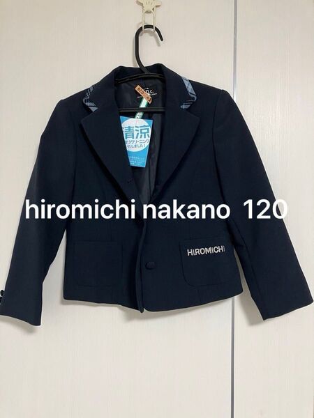 《hiromichi nakano》【タグに記名】卒園式/入学式 フォーマル ブルーチェックスカート サイズ120 リボンタイ付き