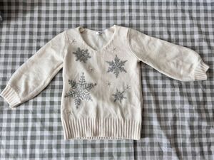 Jines 冬の定番、雪柄刺繍ニット 