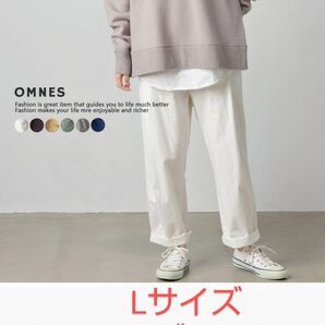 OMNES オムネス 加工ダンプ ワイドパンツ【 Lサイズ ブラック】