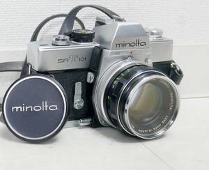 ▲(R602-B296)外観美品 MINOLTA ミノルタ SRT101 MC ROKKOR-PF 1:1.7 f=55mm フィルムカメラ レンズ