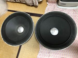 JBL コーン型ウーファー E155-8 46cm ペア　音OK　一部難あり　中古品