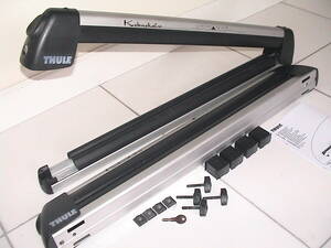 ②【THULE/トヨタ純正】 スーリー★th728 ケプニカイザー★ウイングバー、エアロバー専用/鍵付/USED