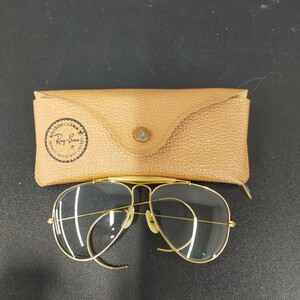 す1148 サングラス RAYBAN レイバン ゴールドフレーム ティアドロップ ビンテージ ケース付 アウトドアーズマン ヴィンテージ レトロ 