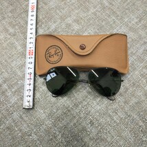 す1184 サングラス レイバン Ray-Ban ケース/カタログ付 BL L2823 YOBJ ティアドロップ ブラックメタル BLACK METAL_画像2