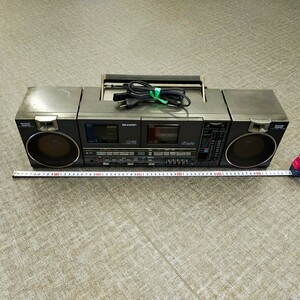 す1155 ダブルラジカセ SHARP シャープ QT88 TABLE COMPONENT SYSTEM FM/AM ラジオ 昭和レトロ