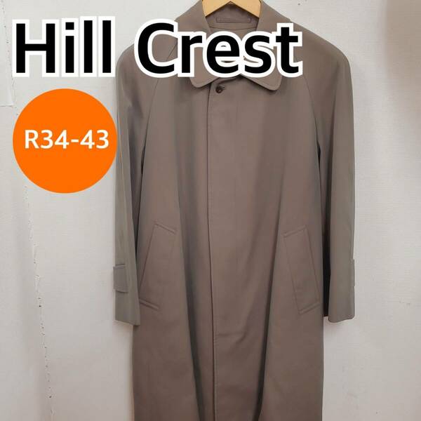 Hill Crest ヒルクレスト コート ロングコート ジャケット 比翼仕立て くすみグリーン系 メンズ R34-43【CT70】