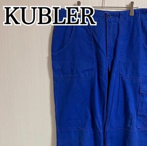 KUBLER ワークパンツ ビンテージ ユーロワーク カーゴパンツ ボトムス ブルー コットン 【c36】