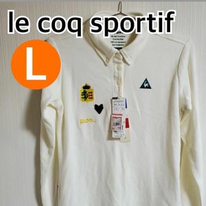 Le Coq Sportif Lucox Portif Рубашка поло в белой L -размер [CT14]