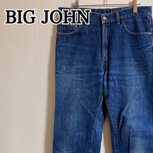 Большой Джон Большой Джон Деним Джипин Длинные штаны Прямые брюки дно синие [K241]