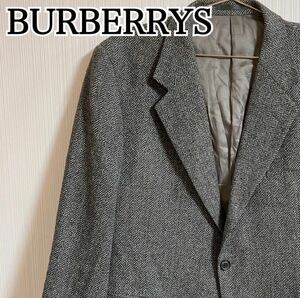 BURBERRYS バーバリー バーバリーズ テーラードジャケット フォーマル ヴィンテージ ツイード グレー 【k233】