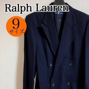 Ralph Lauren ラルフローレン テーラードジャケット ベスト フォーマル ウール ネイビー 9サイズ 【k222】