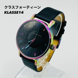 159 KLASSE14 クラスフォーティーン メンズ腕時計 腕時計 時計 ユニセックス クオーツ クォーツ QZ 黒文字盤 革ベルト 3針 Volare TI