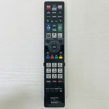 18 ★ 美品 ★ SHARP シャープ AQUOS アクオス BD テレビリモコン TV リモコン GA908PA 黒 ブラック AT_画像1