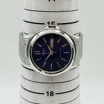 157 CASIO カシオ メンズ腕時計 腕時計 時計 クオーツ クォーツ QZ カレンダー 青文字盤 MTP-1239DJ ステンレススチール TI _画像5