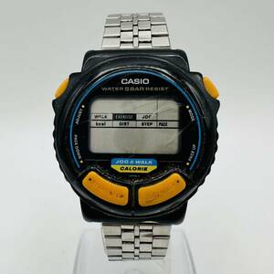 141 CASIO カシオ メンズ腕時計 腕時計 時計 クオーツ クォーツ Quartz JC-11 デジタル 5BAR JOG&WALK CALORIE ブラック シルバー NK