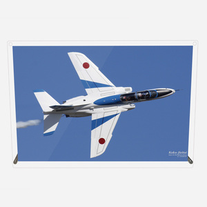 アクリル プレート 写真 航空自衛隊 ブルーインパルス T-4 単機 デザイン スタンド 壁掛け 両用