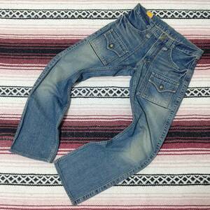 Сделано в Японии ◎ [Blue Way] Blue Way Bush Джинсовые штаны Flare Jeans Vintage Cental Le Indigo Американский случайный S/Y3958J