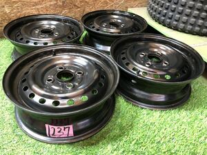 鉄チンホイール 13inch 4.5j+35 PCD100 4穴 鉄 スチールホイール