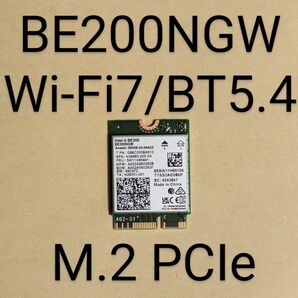 INTEL BE200NGW M.2 Eキー Wi-Fi7 / Bluetooth5.4 コンボカード