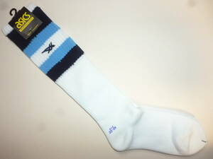  Asics basketball bare- knee-high socks TZS990 navy blue water line ba sok 24cm latter term tag free shipping 