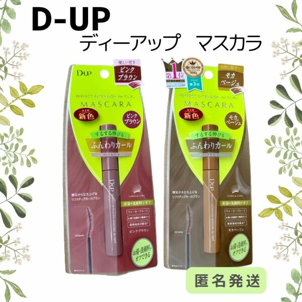 【新品】D-UP ディーアップ　マスカラ　2本セット（ピンクブラウン、モカベージュ）