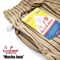 COOKMAN クックマン シェフパンツ Chef Pants Mocha Java ストライプ ベージュ系 総柄 Lサイズ 231-21806 ゆうパケット1点まで送料無料_画像4