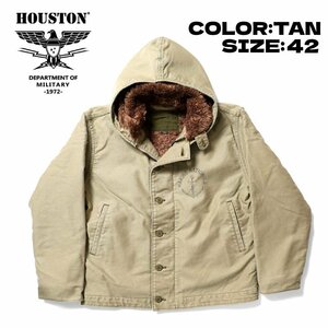 新品 送料無料 HOUSTON ヒューストン 5NFX3 FRENCH DECK JACKET フレンチデッキジャケット メンズ アウター ミリタリー 日本製 TAN 42