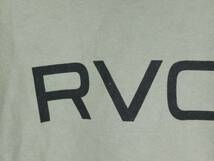 ルーカ RVCA Tシャツ ヘビーウェイト ロゴプリント ロンT オーバーサイズ 長袖 M グリーン メンズ 中古 /GD_画像3